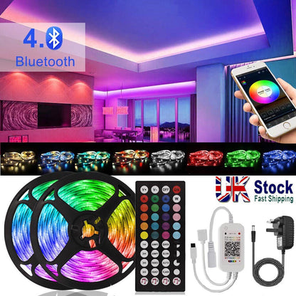 "Colour Changing RGB LED Strip Lights for Cabinet and Kitchen - 5-30M Length | UK"