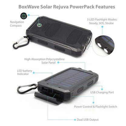 20000mAh Solar Power Bank Waterproof 2USB LED Battery Charger For Cell Phone