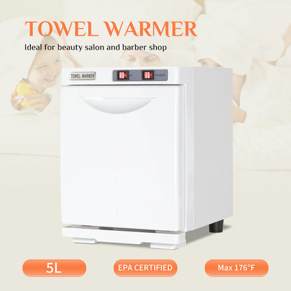 Hot Towel Warmer for Facials Massage, Esthetician Towel Heating Cabinet White, Aluminum Chamber, Salon Beauty Spa Barbershop Equipment