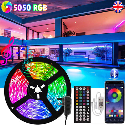 "Colour Changing RGB LED Strip Lights for Cabinet and Kitchen - 5-30M Length | UK"