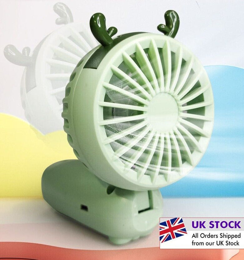 NEW Rechargeable Mini Fan Portable Hand-Held on Desk USB Charge Cooling Fans