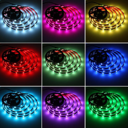 USB LED Strip Lights 5050 RGB Colour Changing Tape TV Kitchen Lighting 1-5M