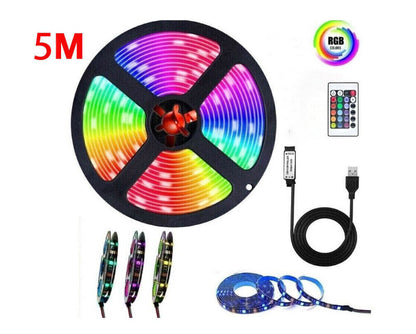 USB LED Light Strip 2-5M RGB Color 5050 Color Changing With TV Kitchen Lighting