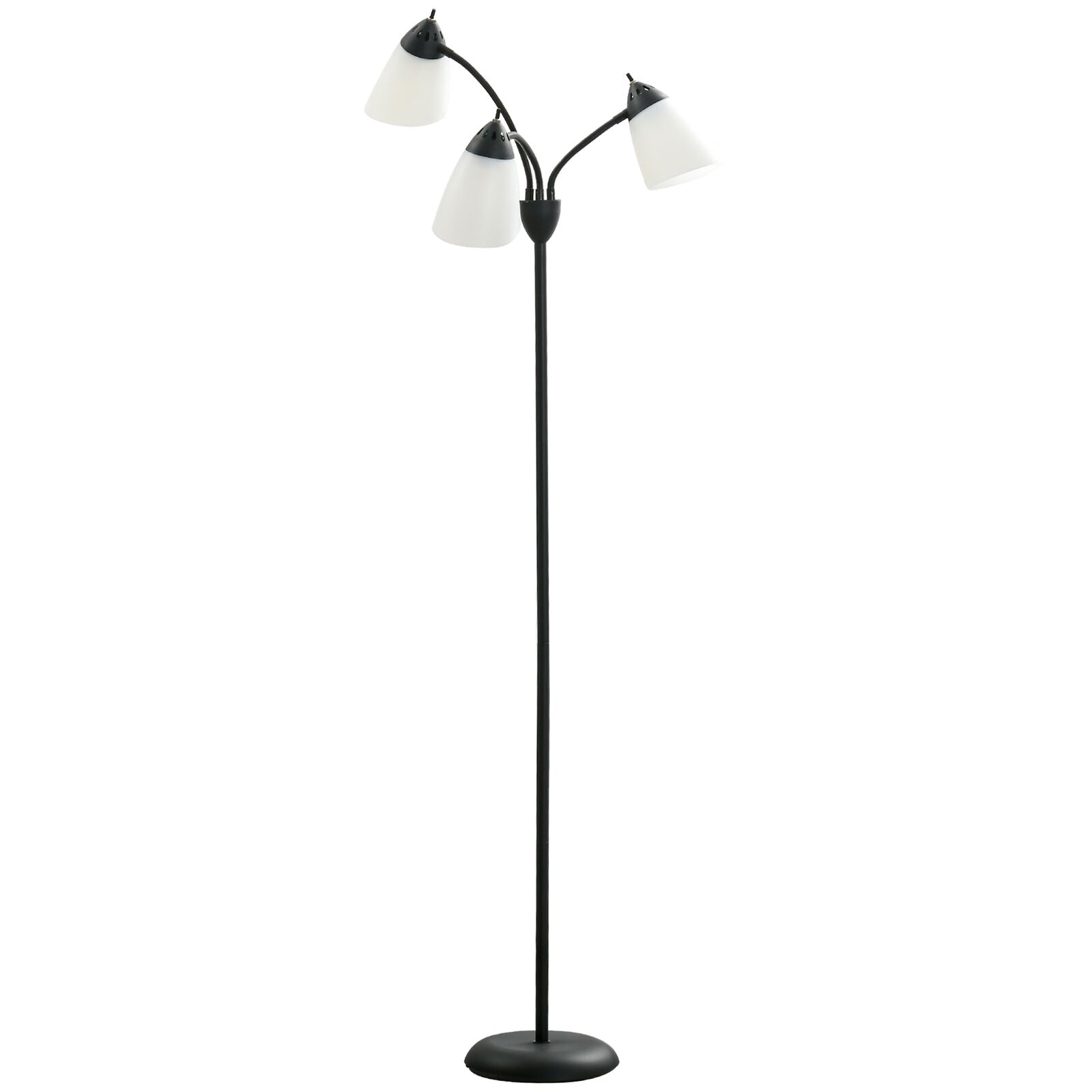 Arc Tree Floor Lamp for Bedroom Living Room, Industrial Standing Lamp, Black