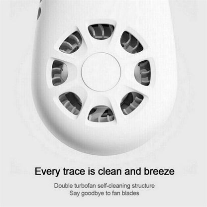 Portable White Creative Fan Leafless Hanging Neck Fan Summer Hot Fan