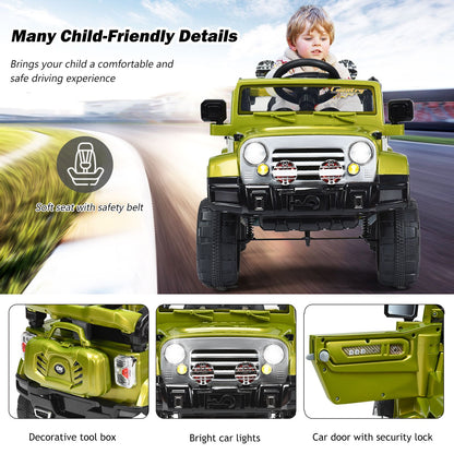 "Remote Control Kids Ride-On Jeep - Battery Powered Fun for Little Adventurers"