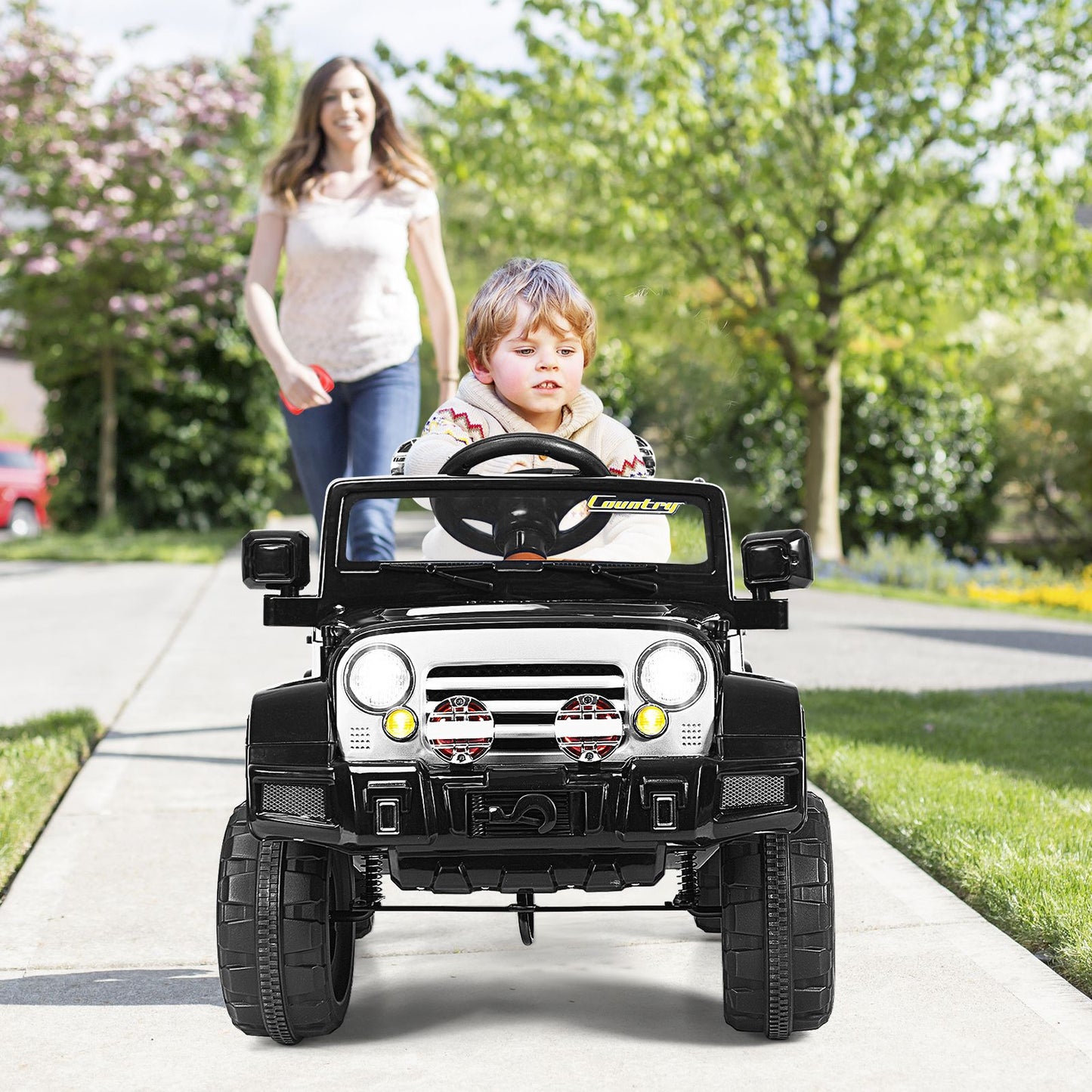 "Remote Control Kids Ride-On Jeep - Battery Powered Fun for Little Adventurers"