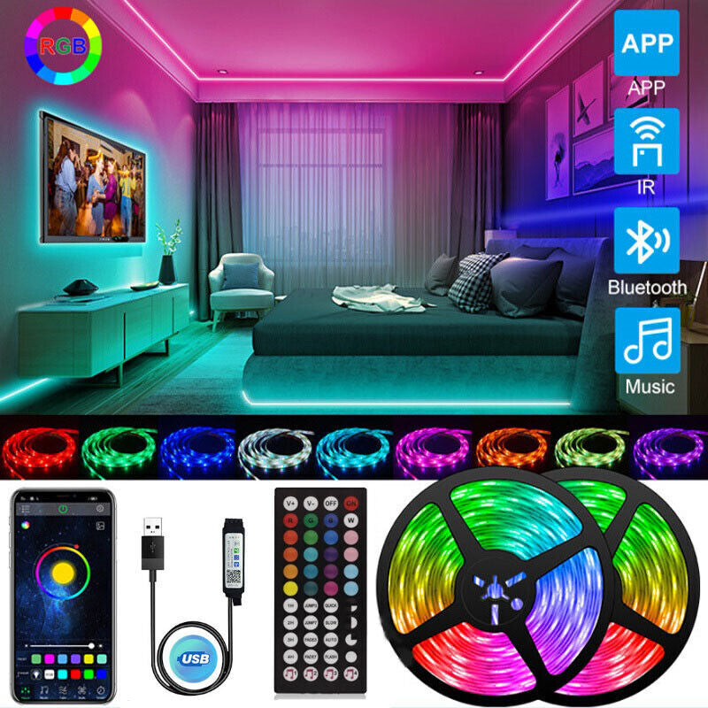 "Colour Changing RGB LED Strip Lights for Cabinet and Kitchen - 5-30M Length | UK"