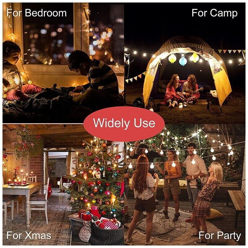 LED Ball Solar Light Party Fairy Outdoor Retro Ball String Lights Patio Garden