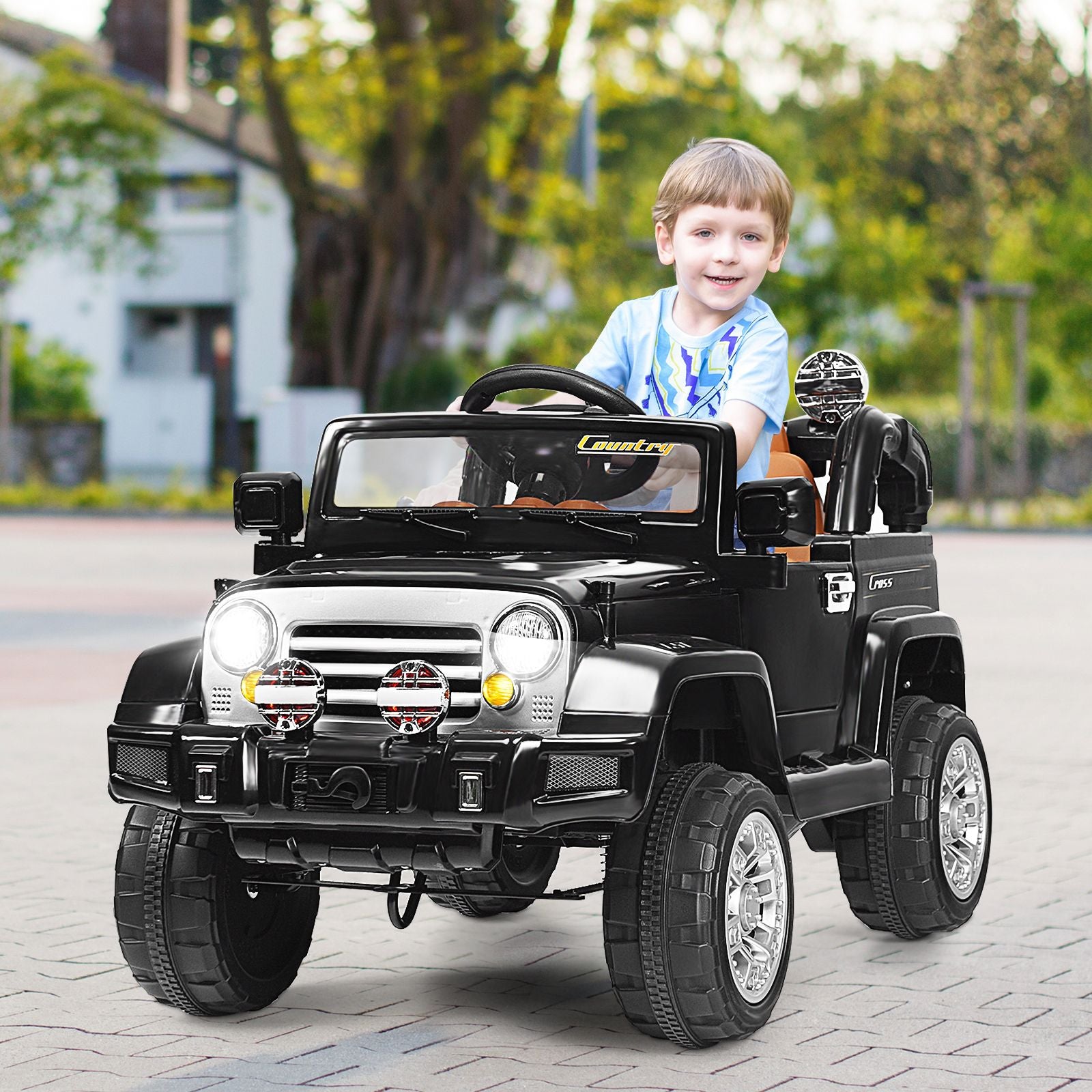 "Remote Control Kids Ride-On Jeep - Battery Powered Fun for Little Adventurers"