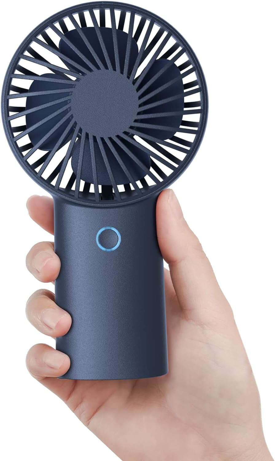 "JISULIFE Handheld Fan: Your Personal Breeze Buddy [5-20H Working Time]"