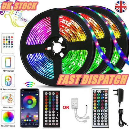 "Colour Changing RGB LED Strip Lights for Cabinet and Kitchen - 5-30M Length | UK"