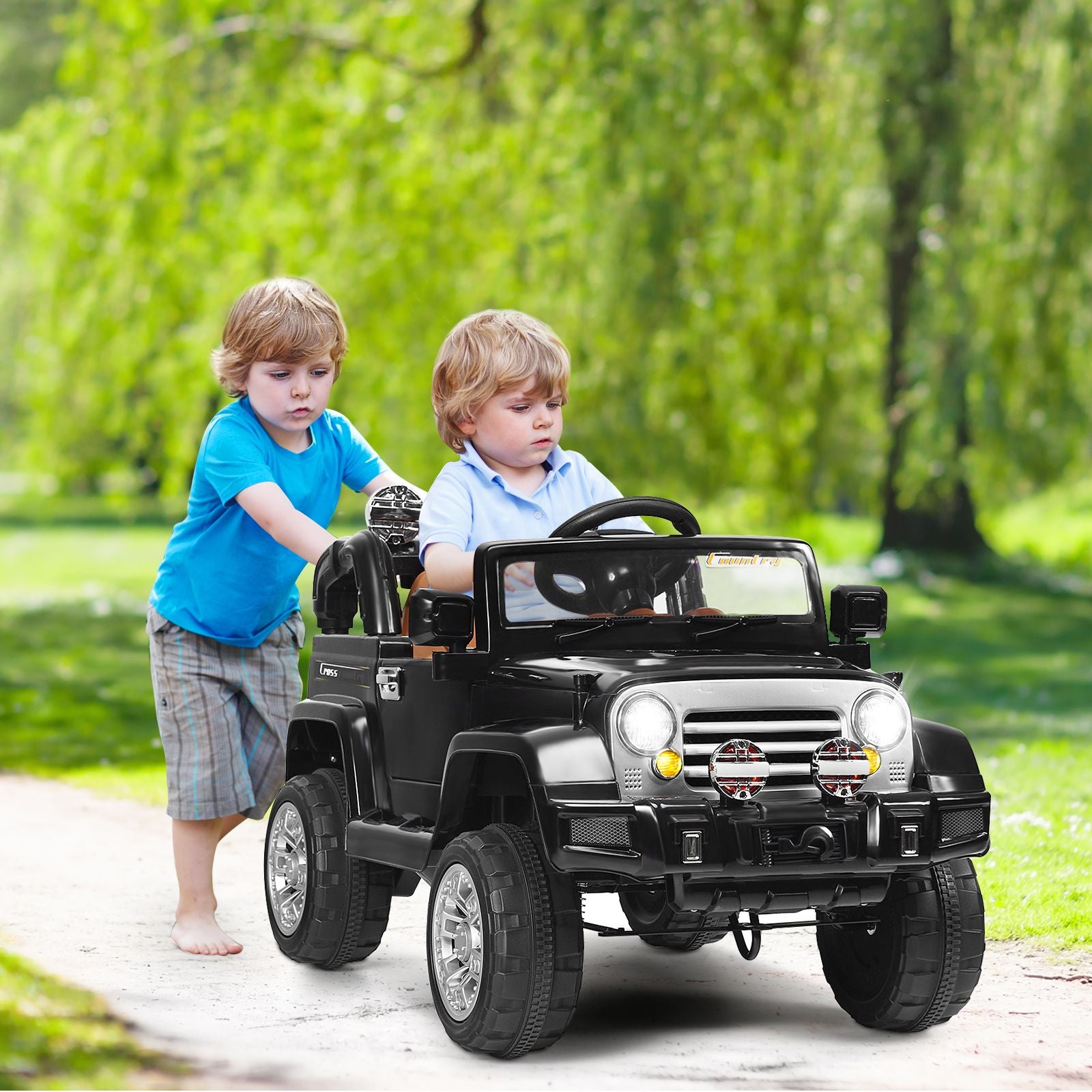 "Remote Control Kids Ride-On Jeep - Battery Powered Fun for Little Adventurers"