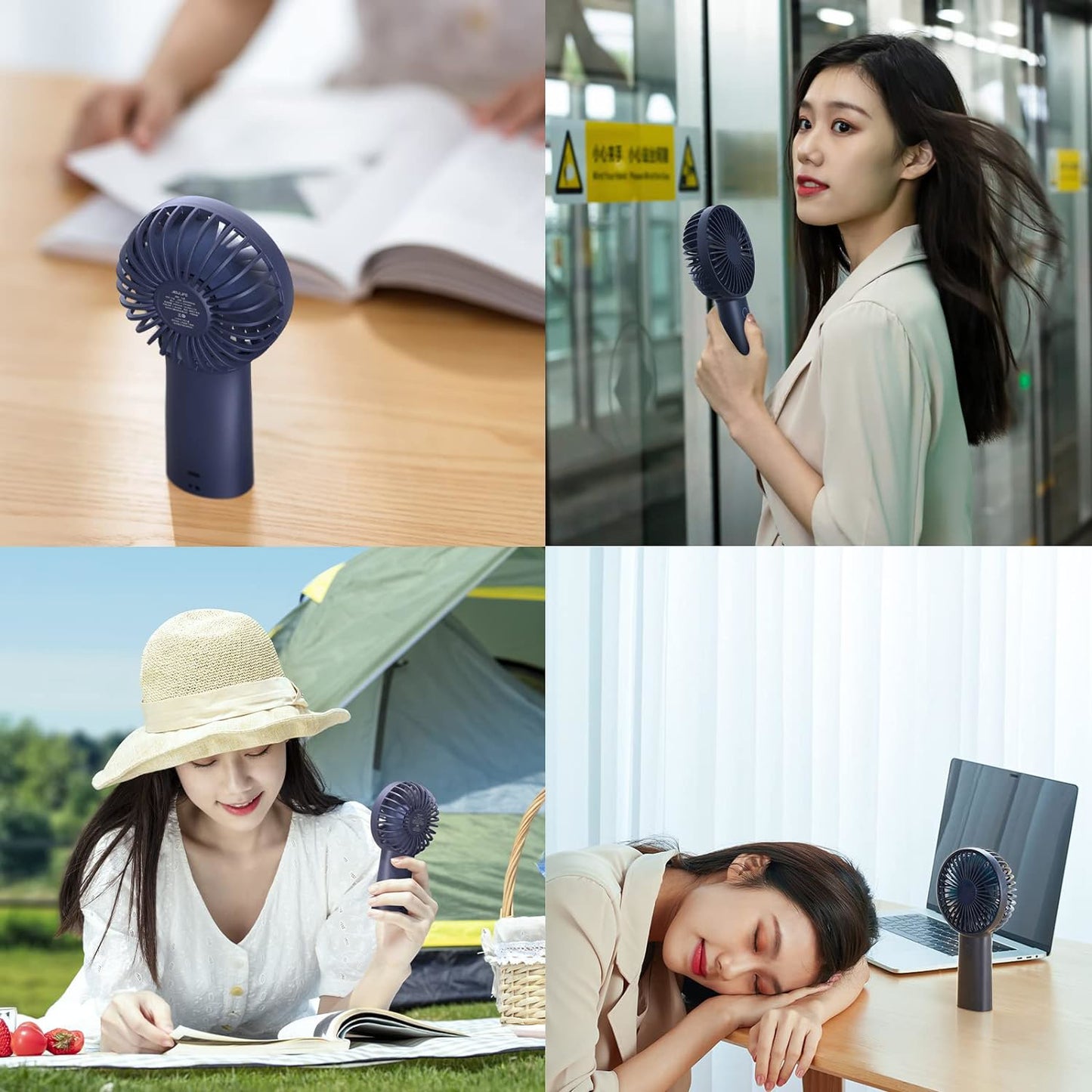 "JISULIFE Handheld Fan: Your Personal Breeze Buddy [5-20H Working Time]"