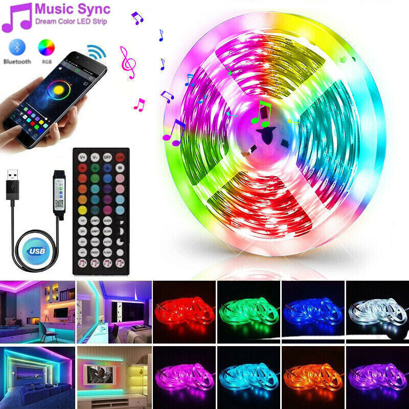 "Colour Changing RGB LED Strip Lights for Cabinet and Kitchen - 5-30M Length | UK"