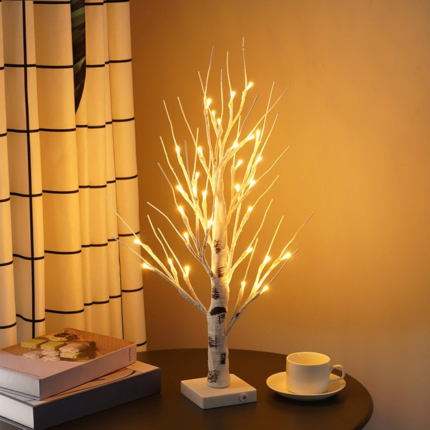 60CM LED Twig Birch Table Tree Light up Branch Lights Desktop Dinner Lamp Warm