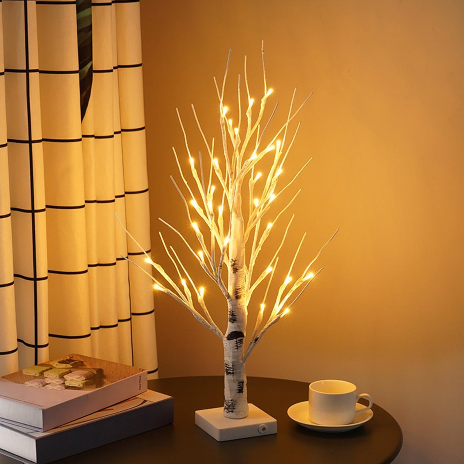 60CM LED Twig Birch Table Tree Light up Branch Lights Desktop Dinner Lamp Warm