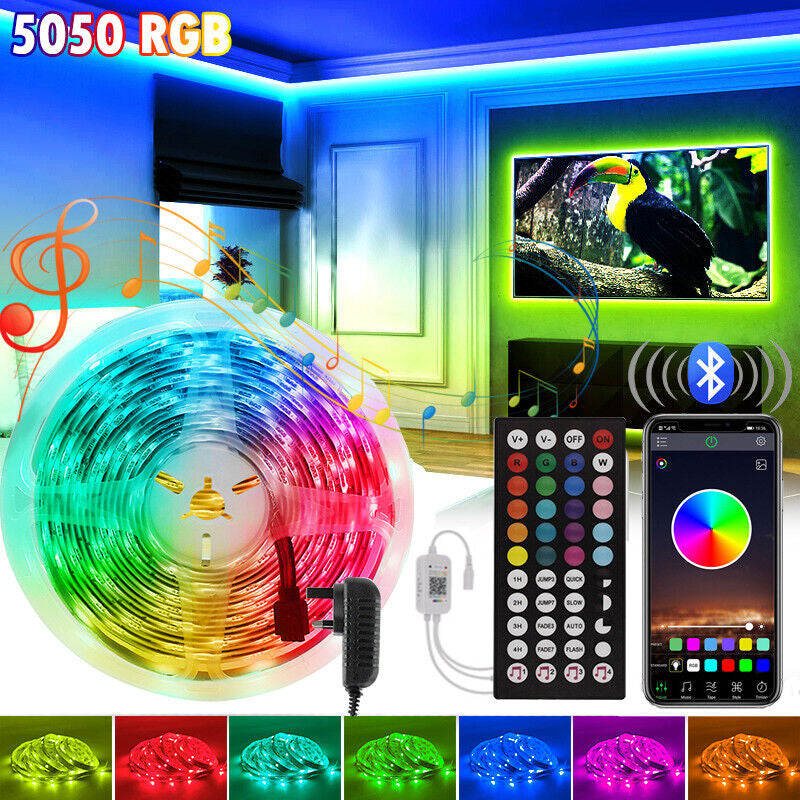 "Colour Changing RGB LED Strip Lights for Cabinet and Kitchen - 5-30M Length | UK"