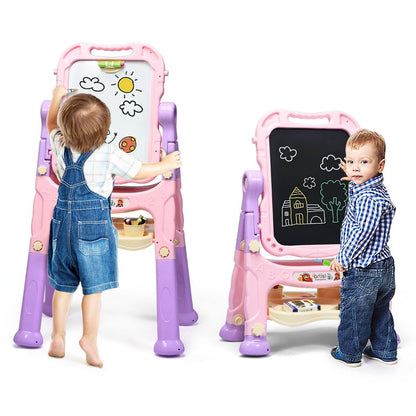 "Double-Sided Magnetic Art Easel for Kids"