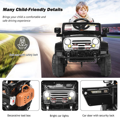 "Remote Control Kids Ride-On Jeep - Battery Powered Fun for Little Adventurers"