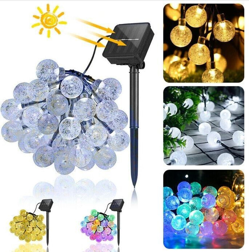 LED Ball Solar Light Party Fairy Outdoor Retro Ball String Lights Patio Garden