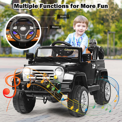 "Remote Control Kids Ride-On Jeep - Battery Powered Fun for Little Adventurers"