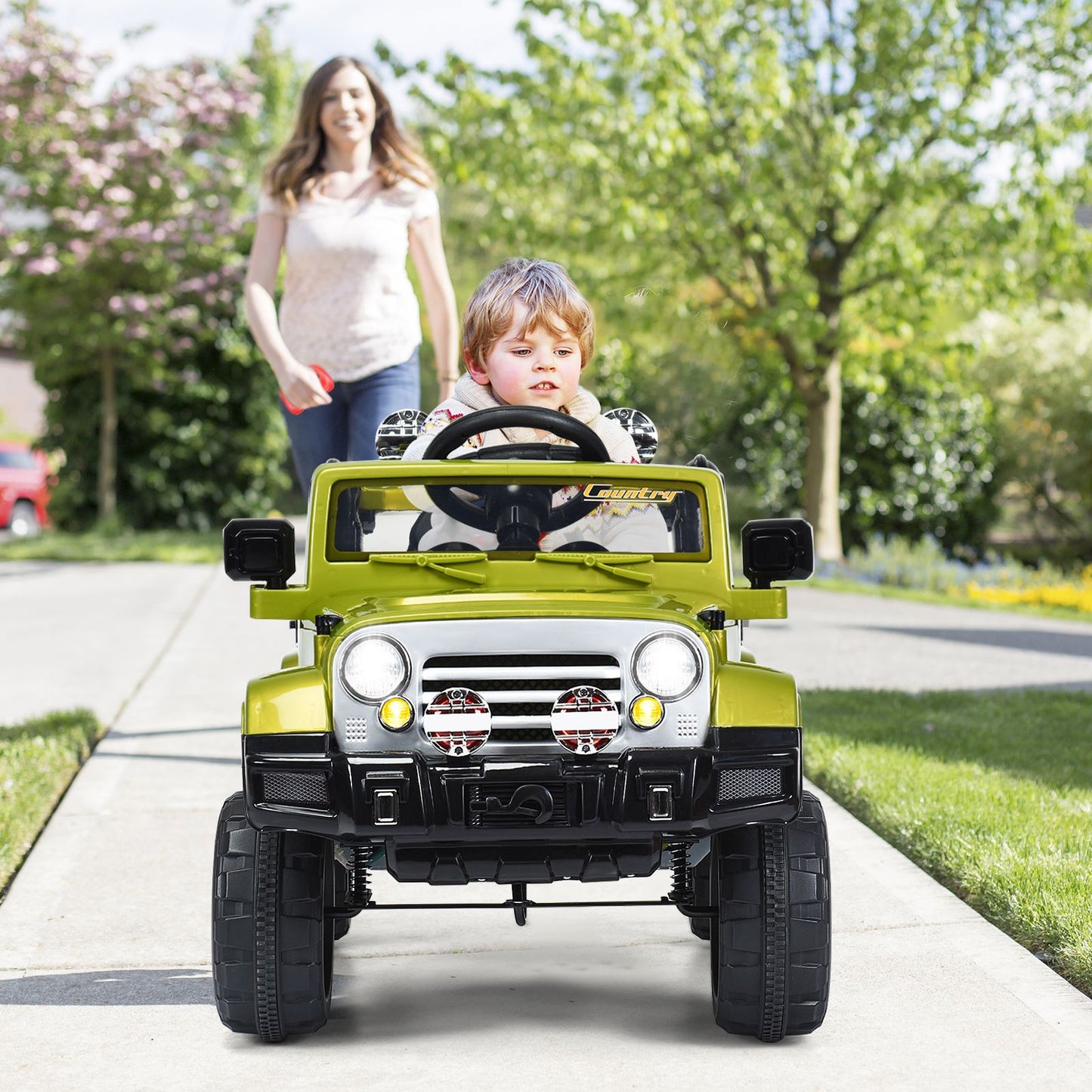 "Remote Control Kids Ride-On Jeep - Battery Powered Fun for Little Adventurers"