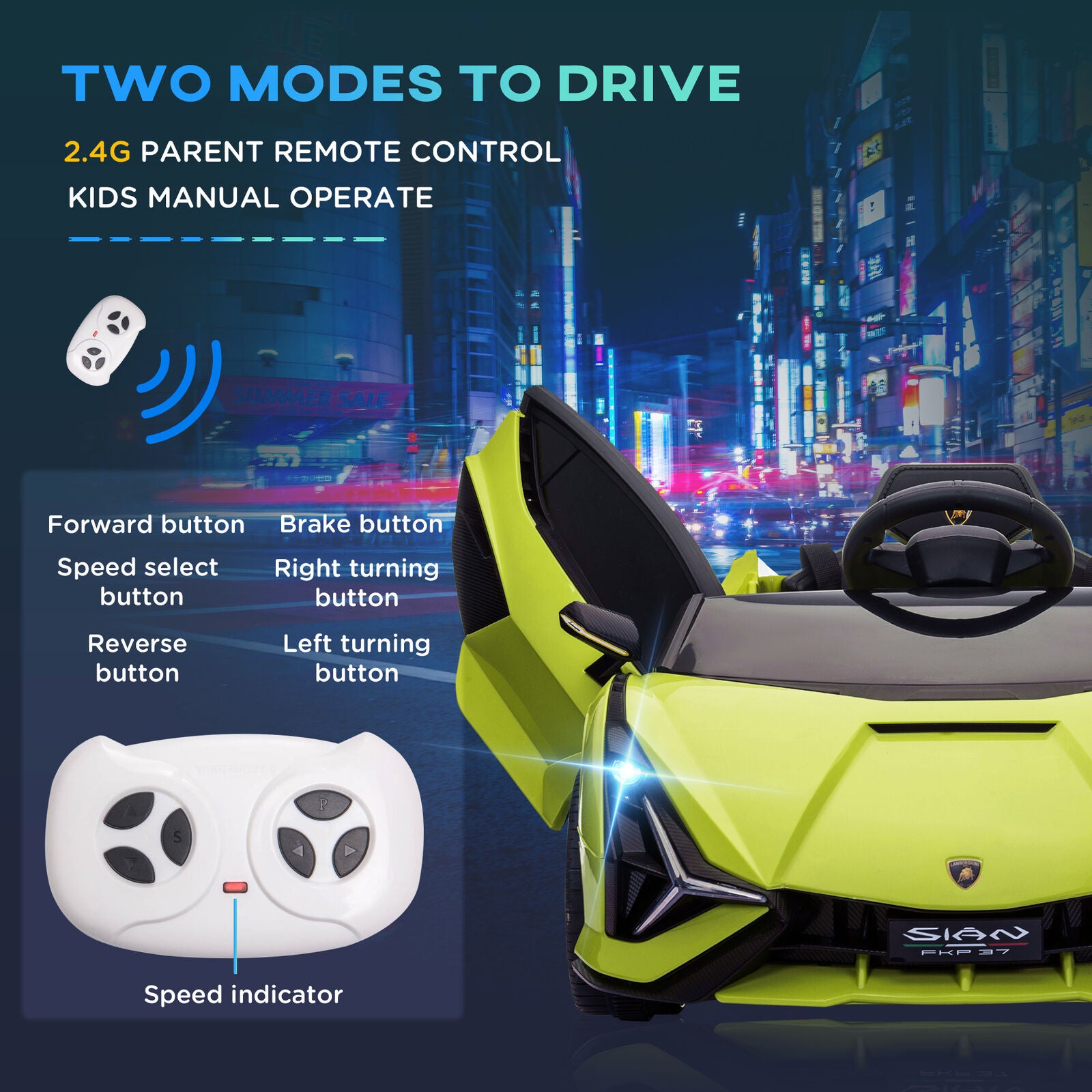 "Ultimate Kid's Lamborghini SIAN Electric Ride-On Car with Remote Control"