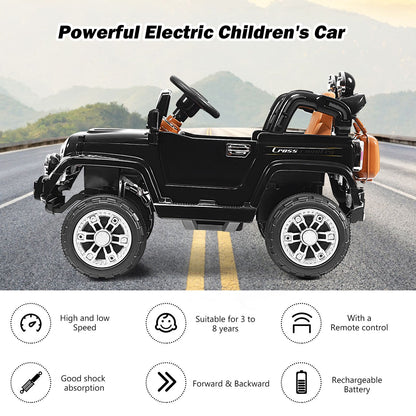 "Remote Control Kids Ride-On Jeep - Battery Powered Fun for Little Adventurers"