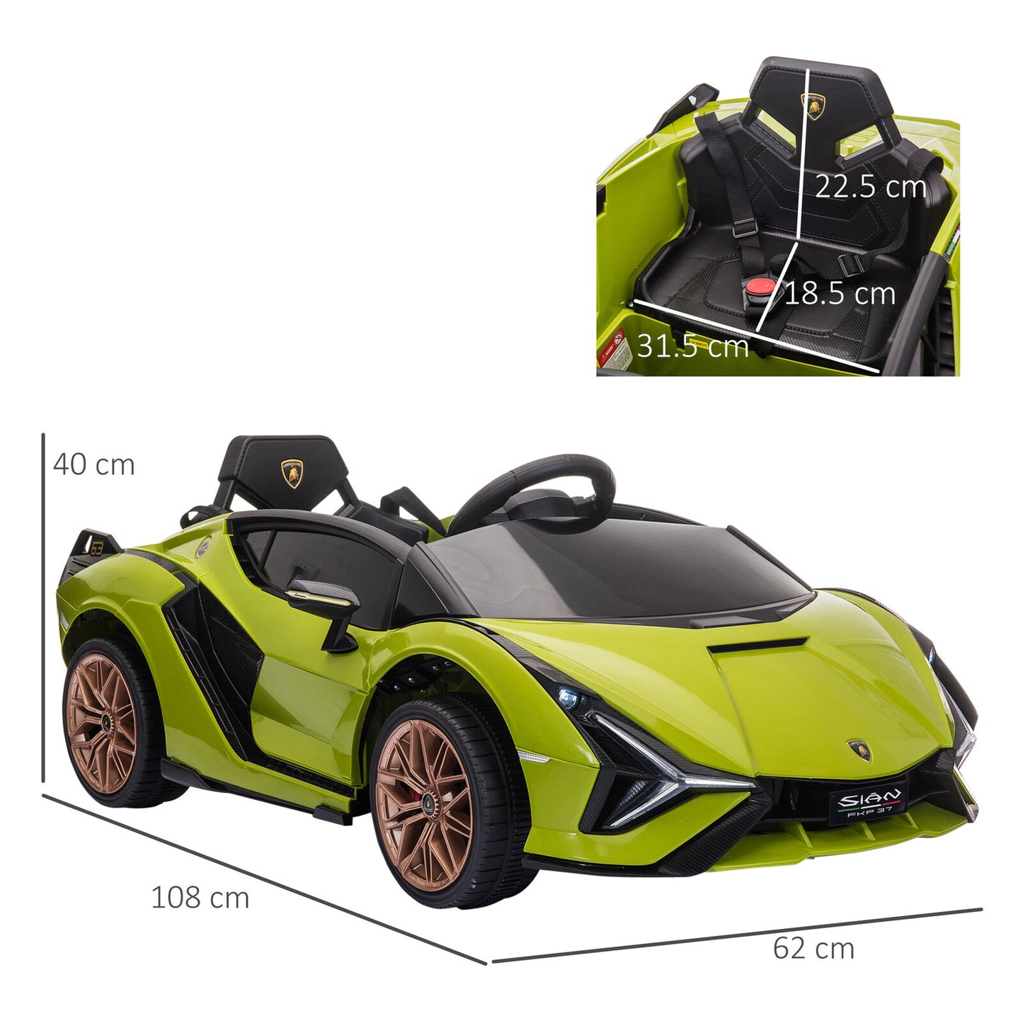 "Ultimate Kid's Lamborghini SIAN Electric Ride-On Car with Remote Control"