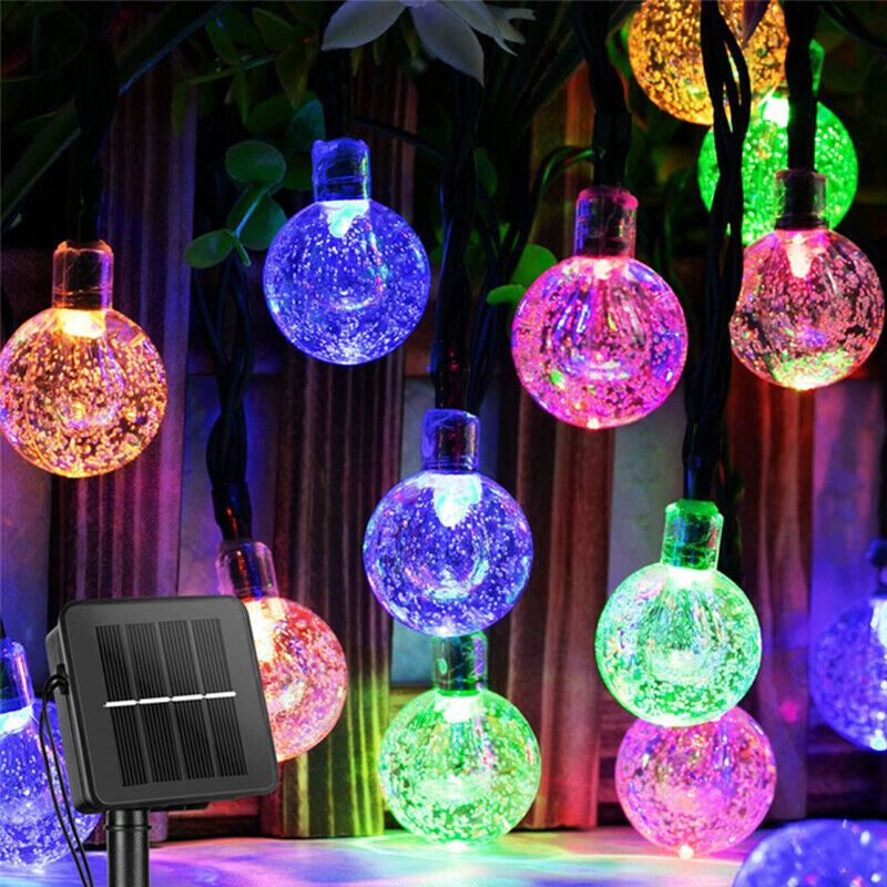 LED Ball Solar Light Party Fairy Outdoor Retro Ball String Lights Patio Garden