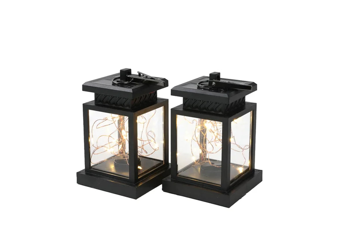 Waterproof Solar Powered Table Lamp with Fairy String Lights