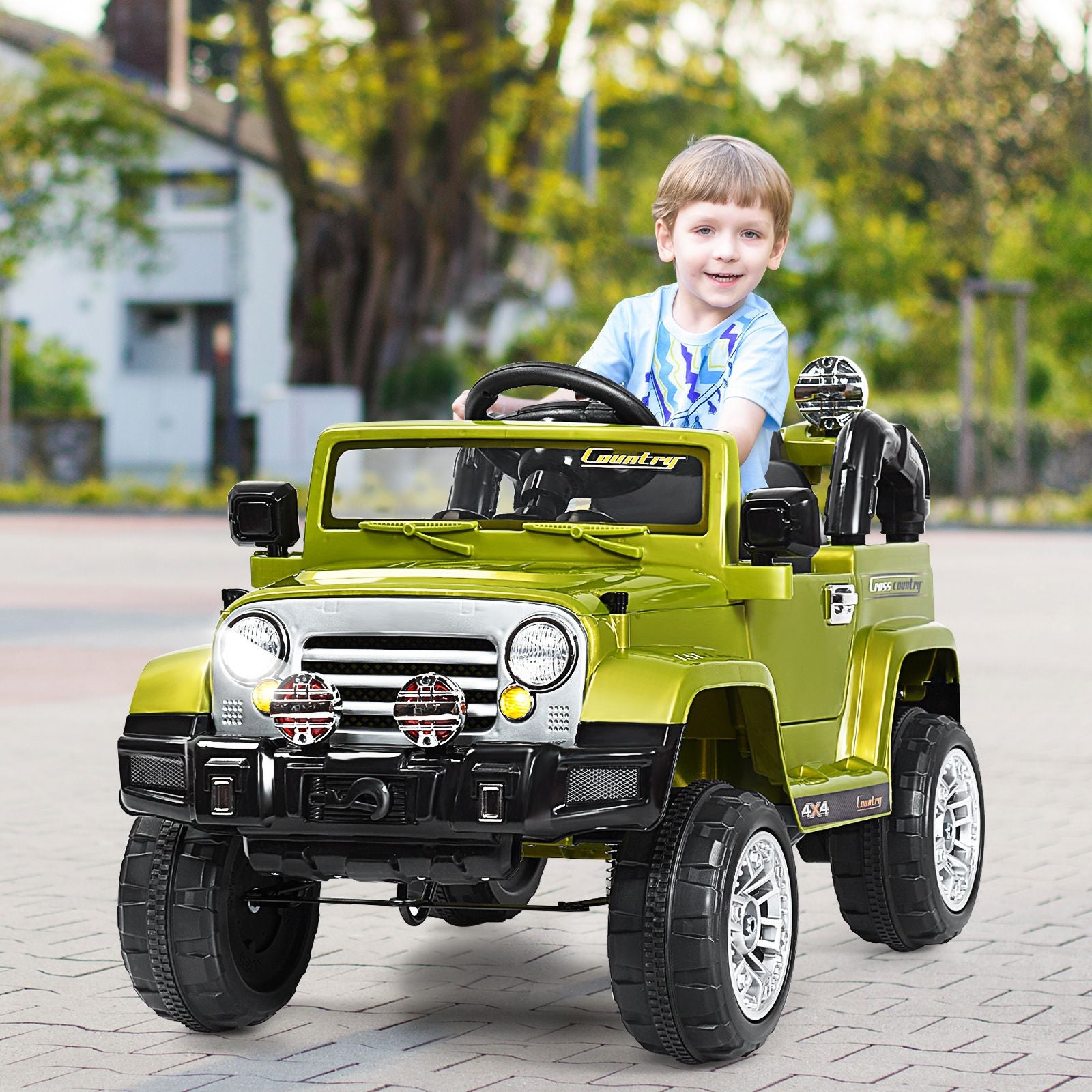 "Remote Control Kids Ride-On Jeep - Battery Powered Fun for Little Adventurers"