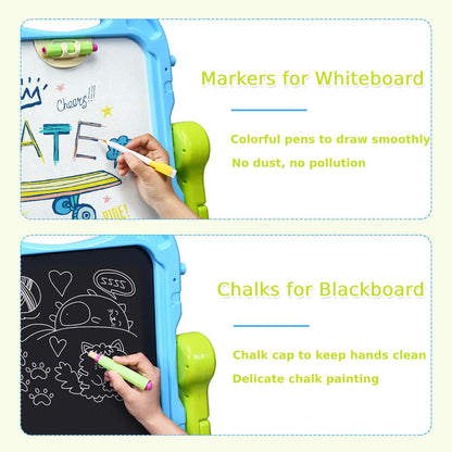 "Double-Sided Magnetic Art Easel for Kids"