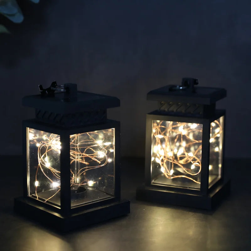 Waterproof Solar Powered Table Lamp with Fairy String Lights