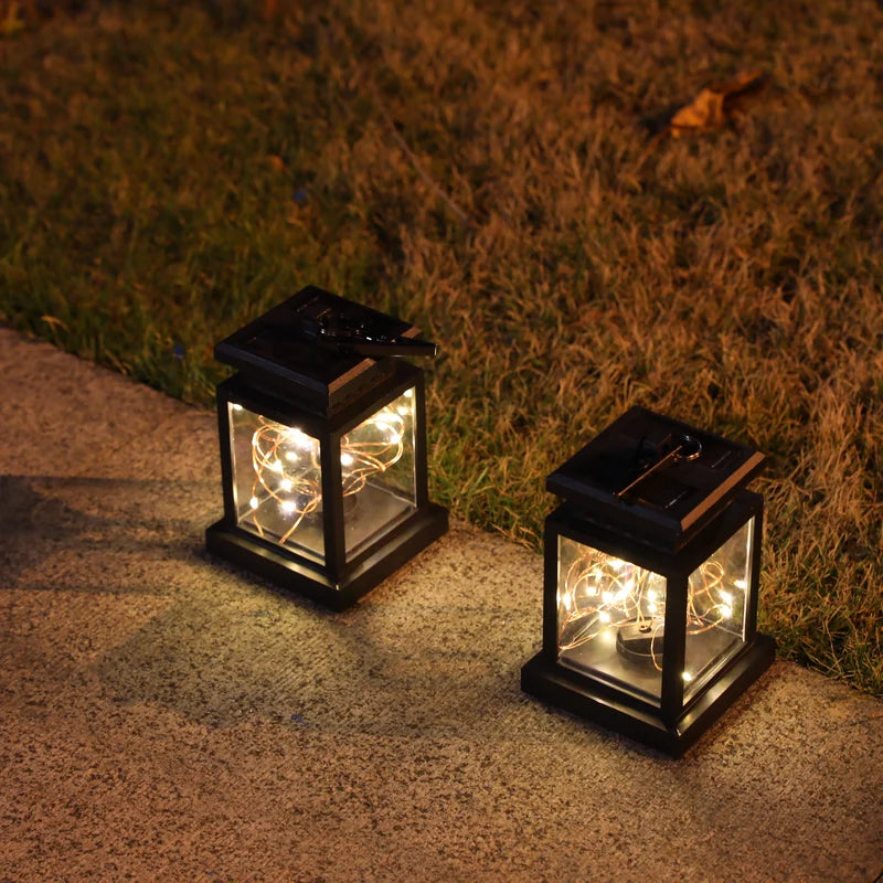 Waterproof Solar Powered Table Lamp with Fairy String Lights