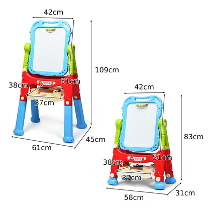 "Double-Sided Magnetic Art Easel for Kids"