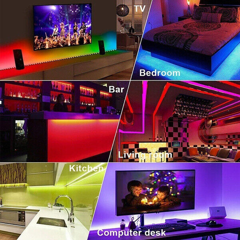 "Colour Changing RGB LED Strip Lights for Cabinet and Kitchen - 5-30M Length | UK"