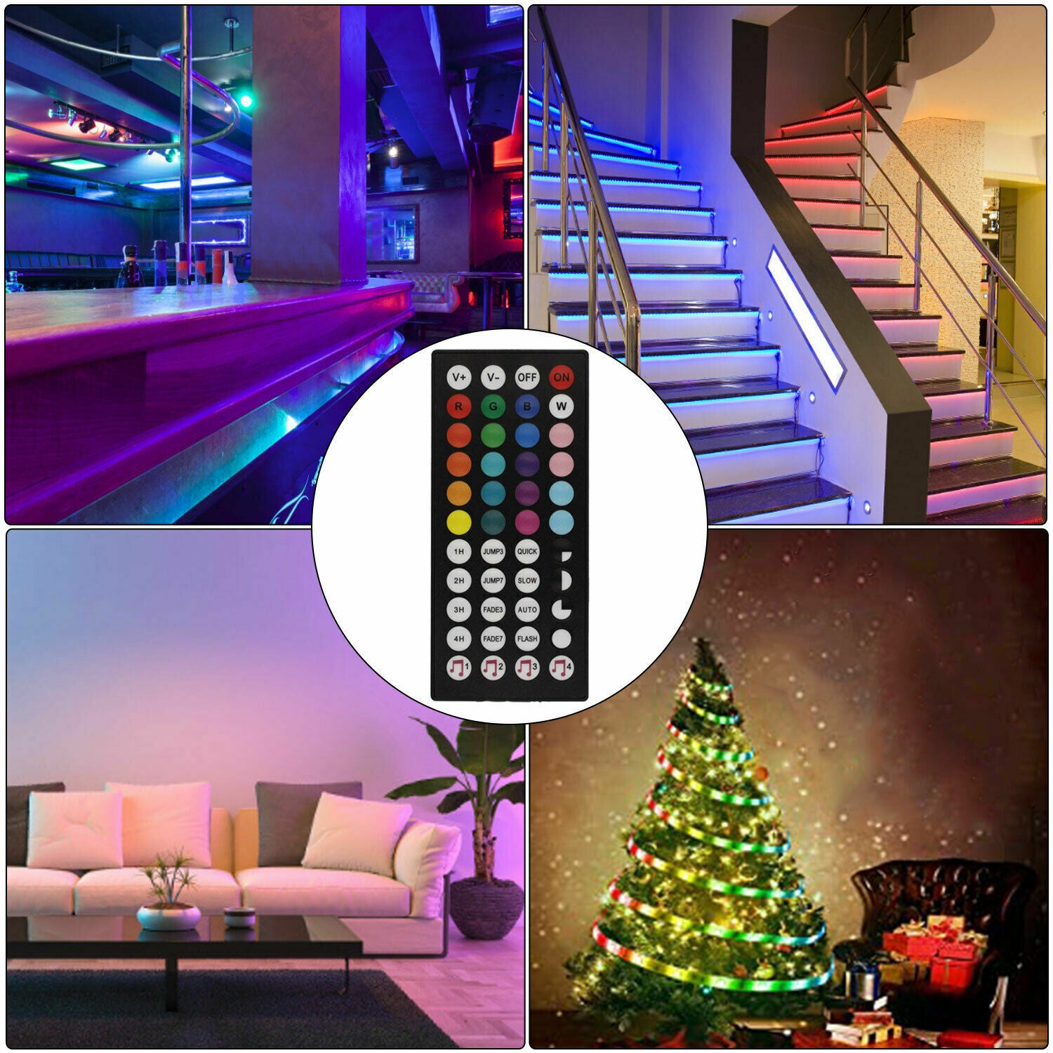 "Colour Changing RGB LED Strip Lights for Cabinet and Kitchen - 5-30M Length | UK"