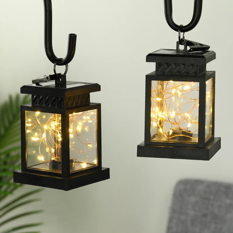 Waterproof Solar Powered Table Lamp with Fairy String Lights