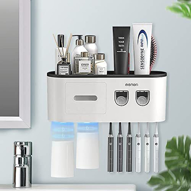 "Double Function Toothbrush Holder - Wall Mounted"