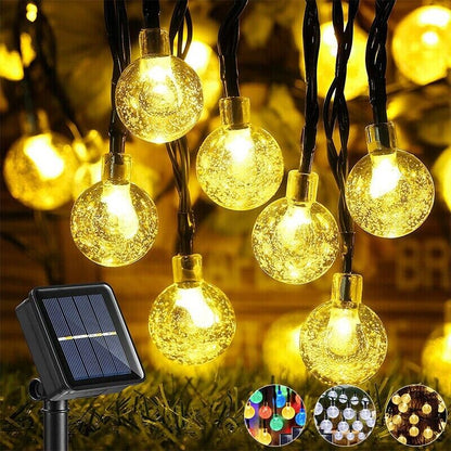 LED Ball Solar Light Party Fairy Outdoor Retro Ball String Lights Patio Garden