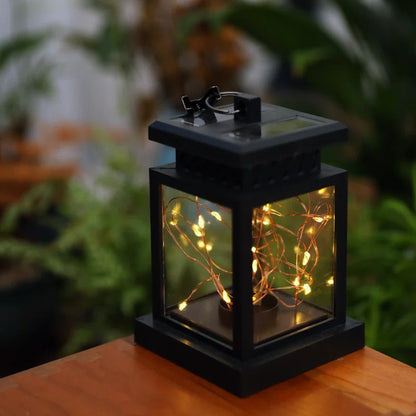 Waterproof Solar Powered Table Lamp with Fairy String Lights