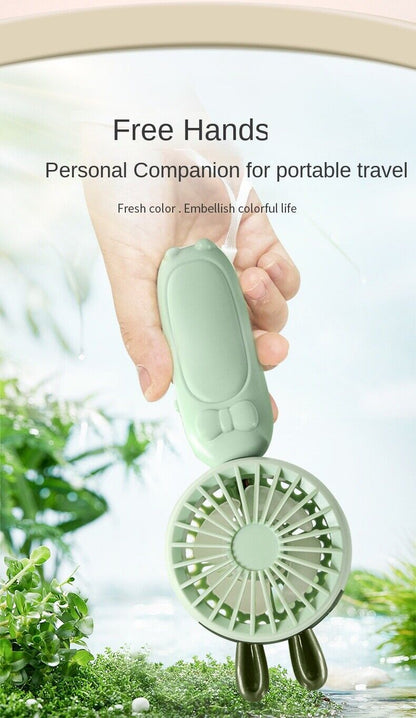 NEW Rechargeable Mini Fan Portable Hand-Held on Desk USB Charge Cooling Fans