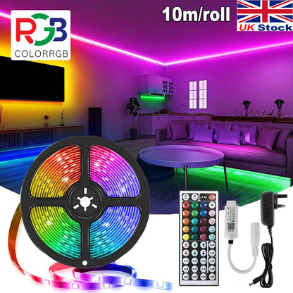 "Colour Changing RGB LED Strip Lights for Cabinet and Kitchen - 5-30M Length | UK"