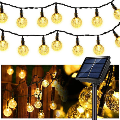 LED Ball Solar Light Party Fairy Outdoor Retro Ball String Lights Patio Garden