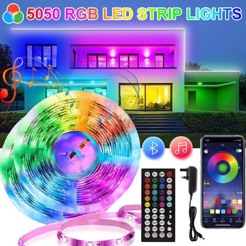 "Colour Changing RGB LED Strip Lights for Cabinet and Kitchen - 5-30M Length | UK"