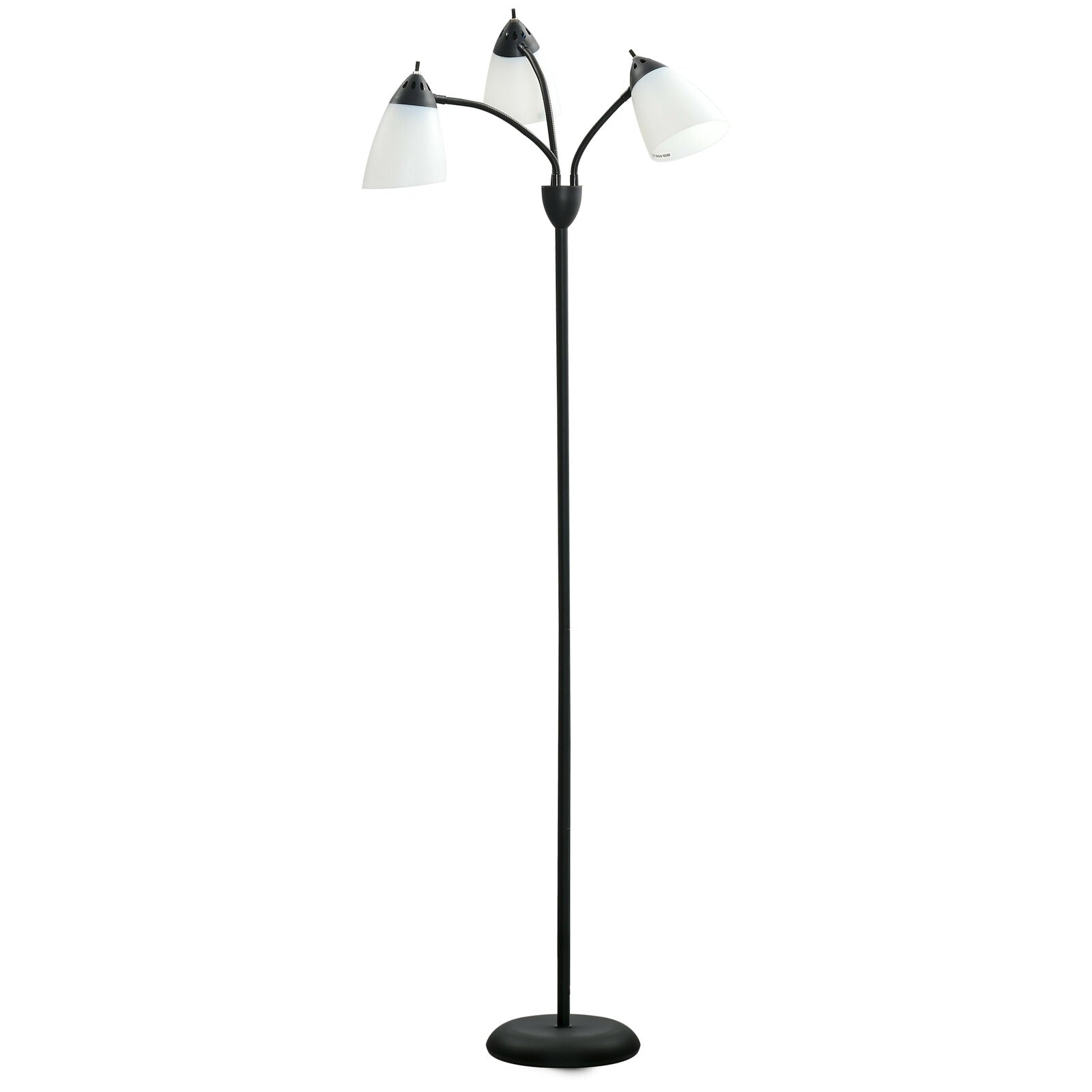 Arc Tree Floor Lamp for Bedroom Living Room, Industrial Standing Lamp, Black